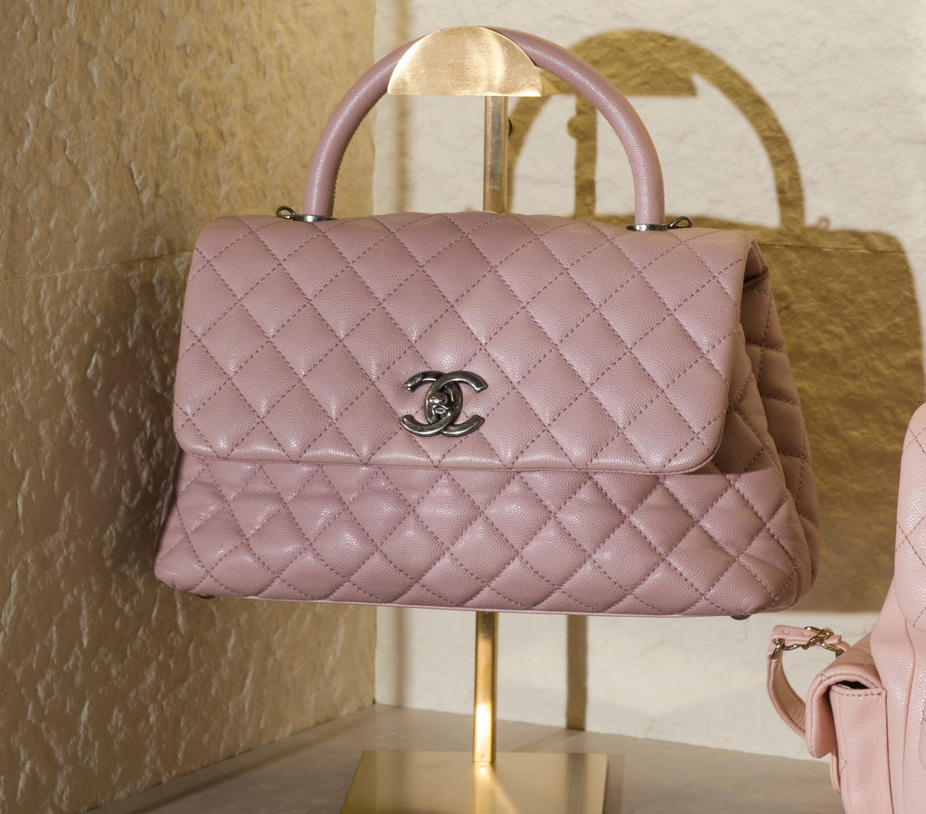 Invest in Chanel Caviar Quilted Medium Coco Handle Flap Bag for a Life to Your Closet