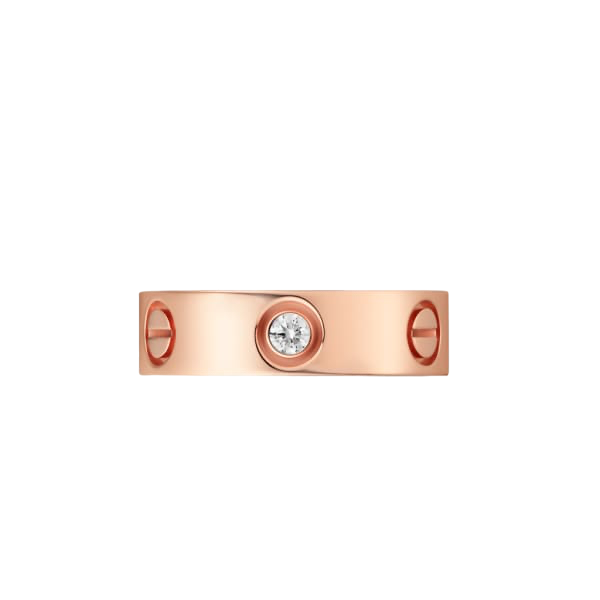 18K Rose Gold  Cartier’s Love 3 Diamond Ring