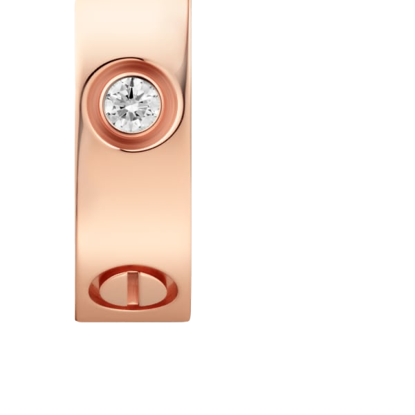 18K Rose Gold  Cartier’s Love 3 Diamond Ring