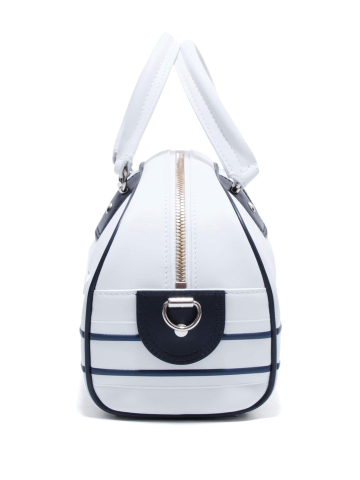 Dior White Quilted Leather Small Vibe Bowling Bag