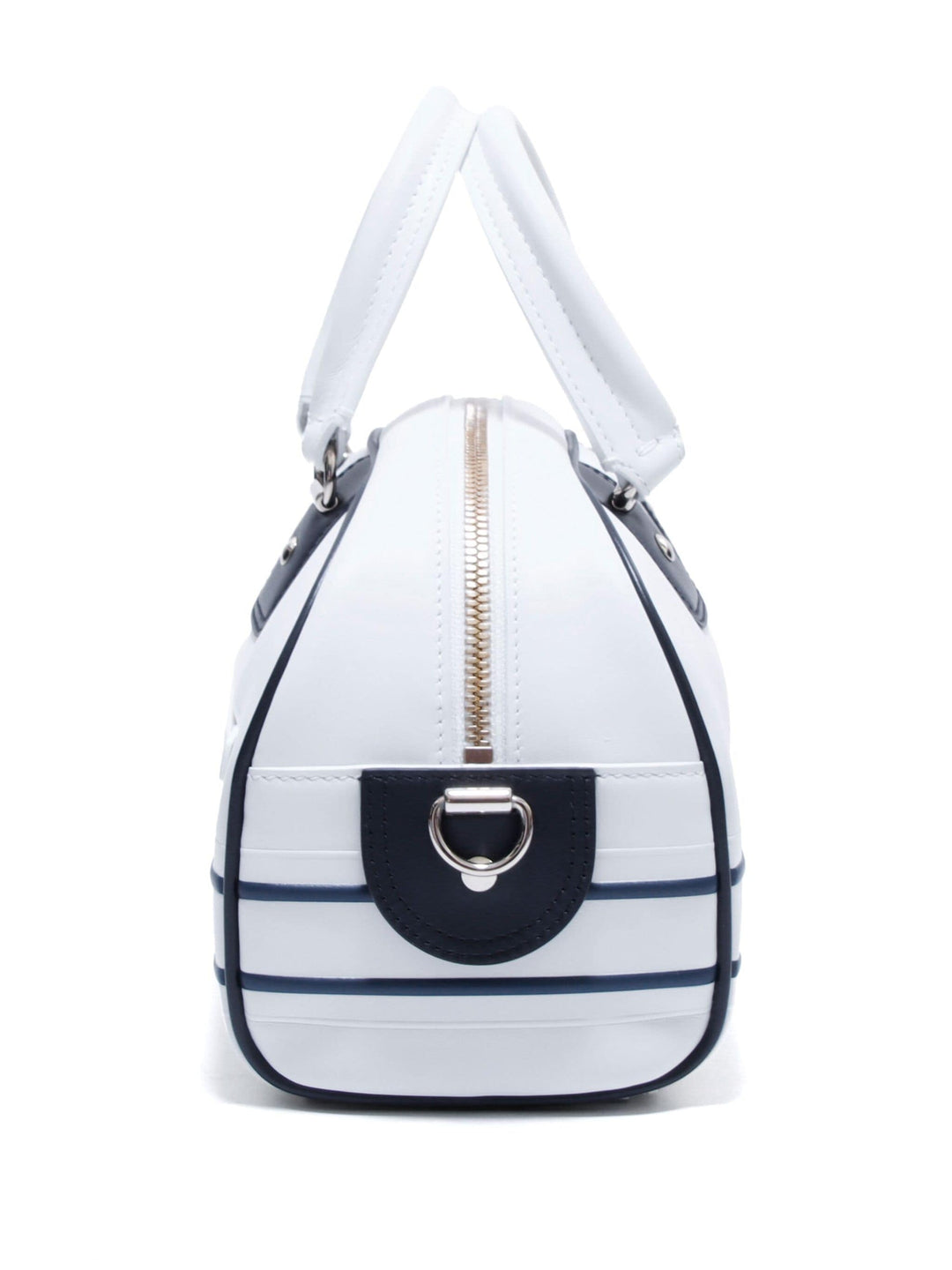 DIOR WHITE QUILTED LEATHER SMALL VIBE BOWLING BAG