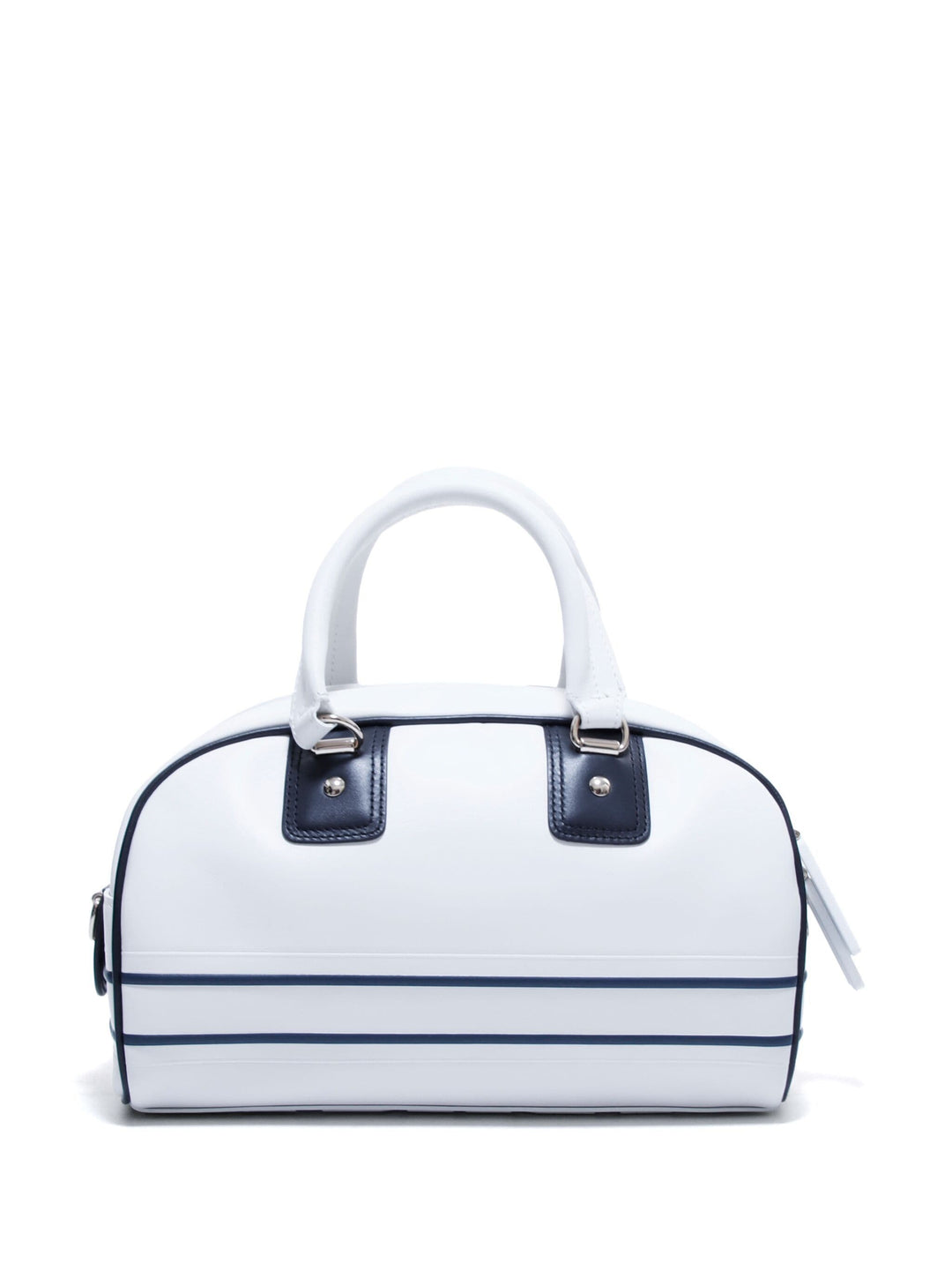 Dior White Quilted Leather Small Vibe Bowling Bag