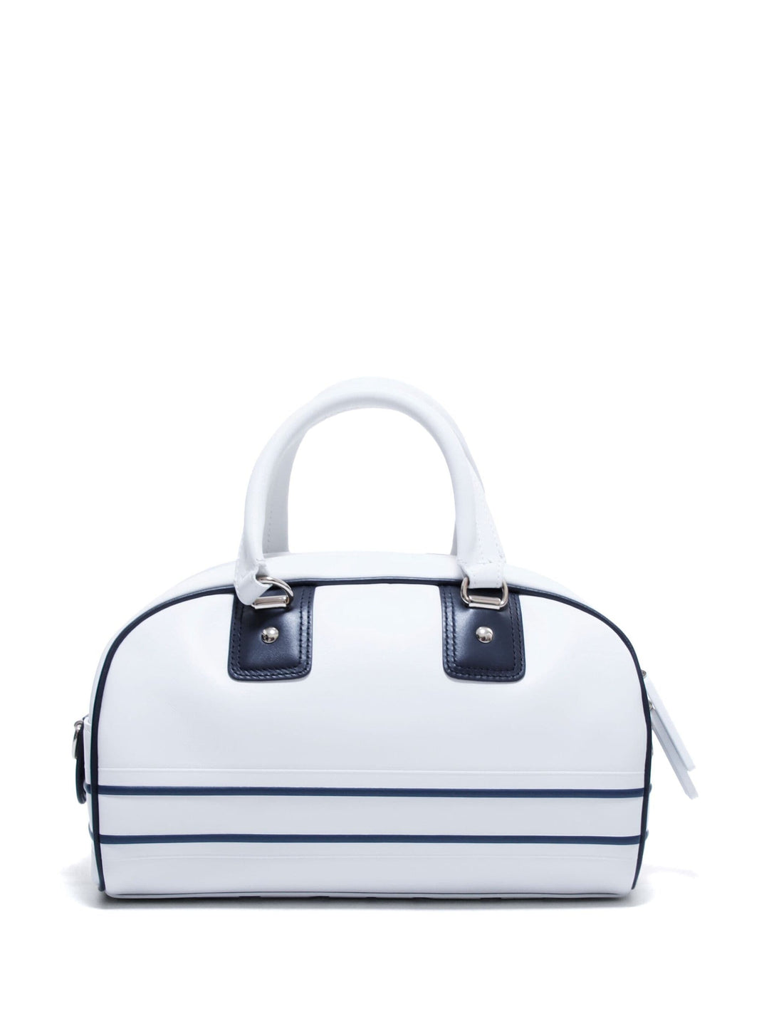 DIOR WHITE QUILTED LEATHER SMALL VIBE BOWLING BAG