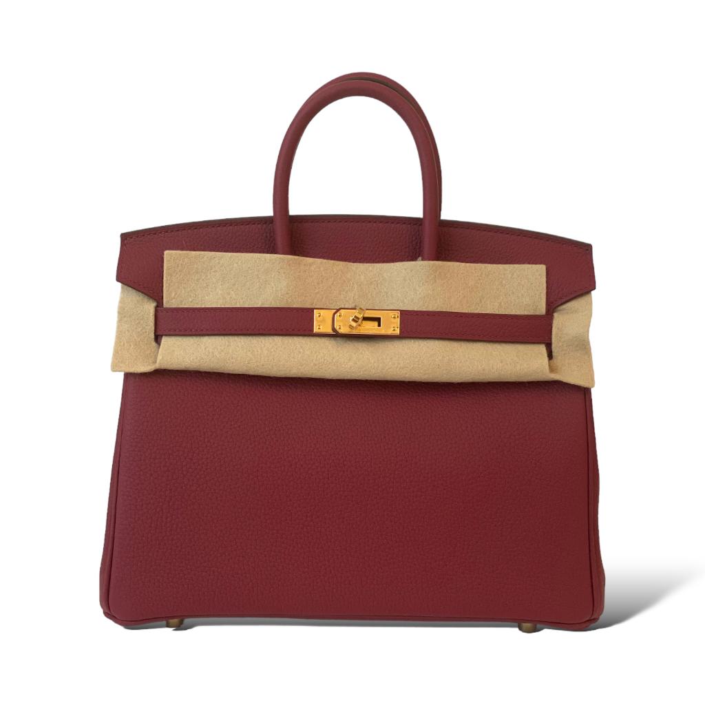 Hermès BIRKIN 25 ROUGE H Togo GOLD HARDWARE