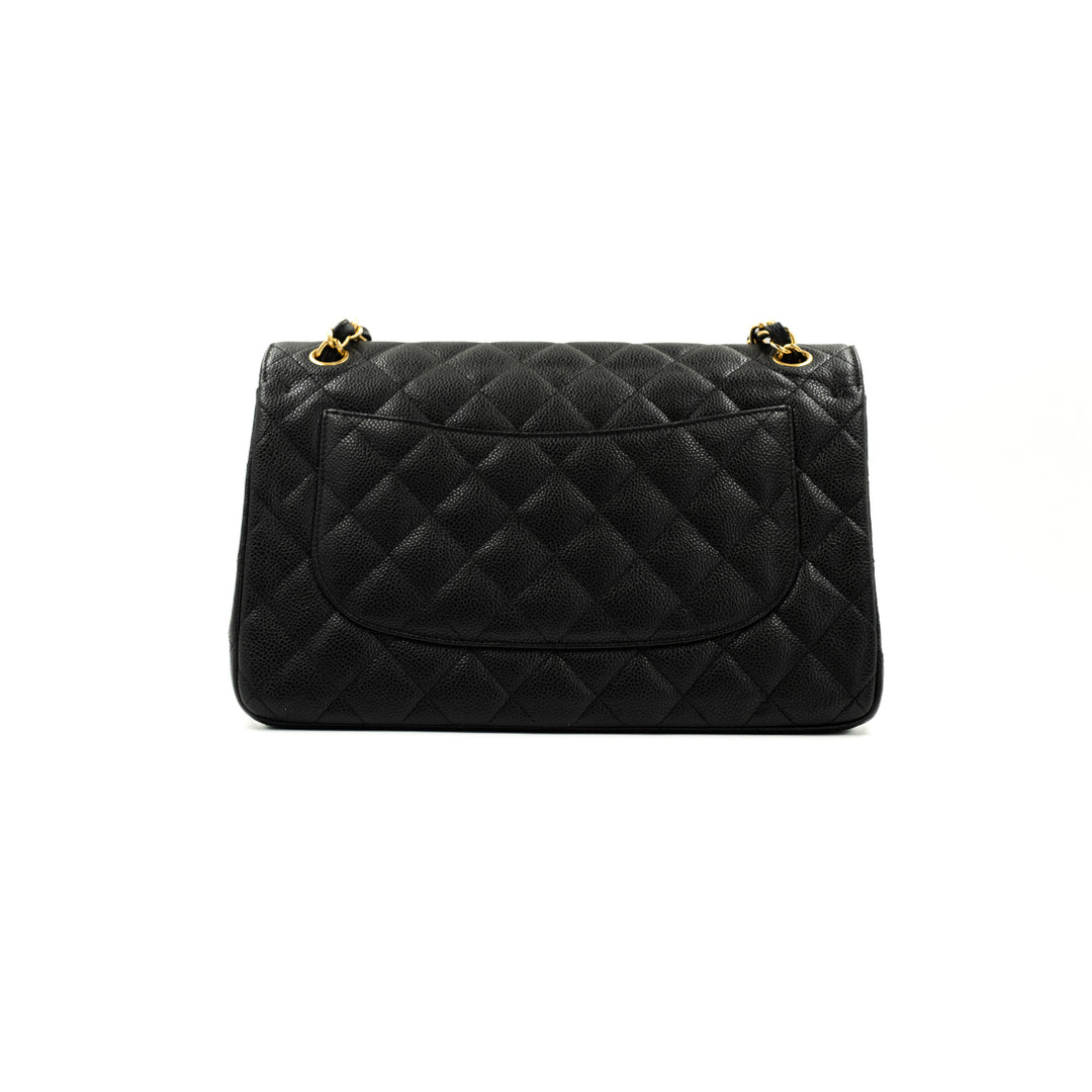 Chanel Black CC Classic Double Flap Large Bag