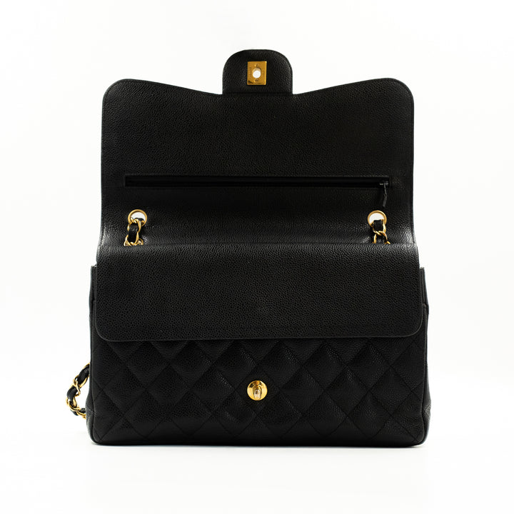 Chanel Black CC Classic Double Flap Large Bag