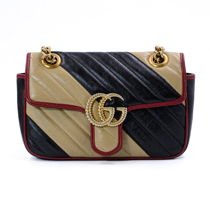 GUCCI GG Marmont Tricolor Shoulder Bag