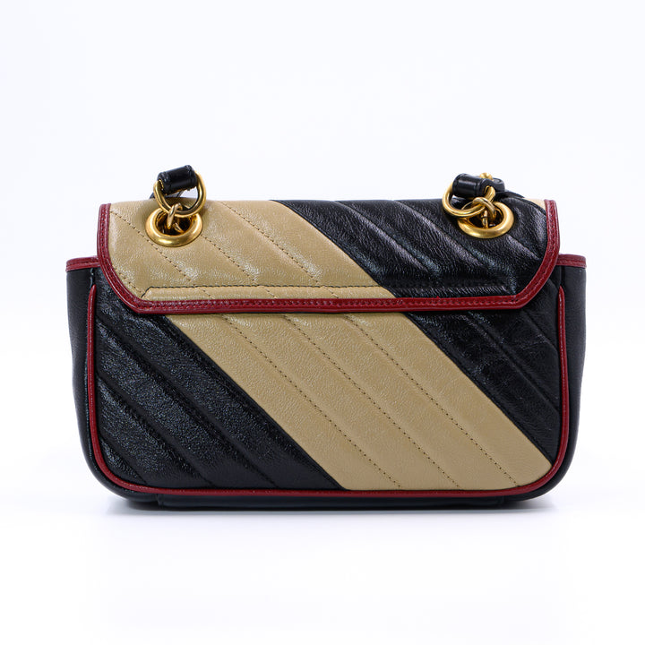 GUCCI GG Marmont Tricolor Shoulder Bag