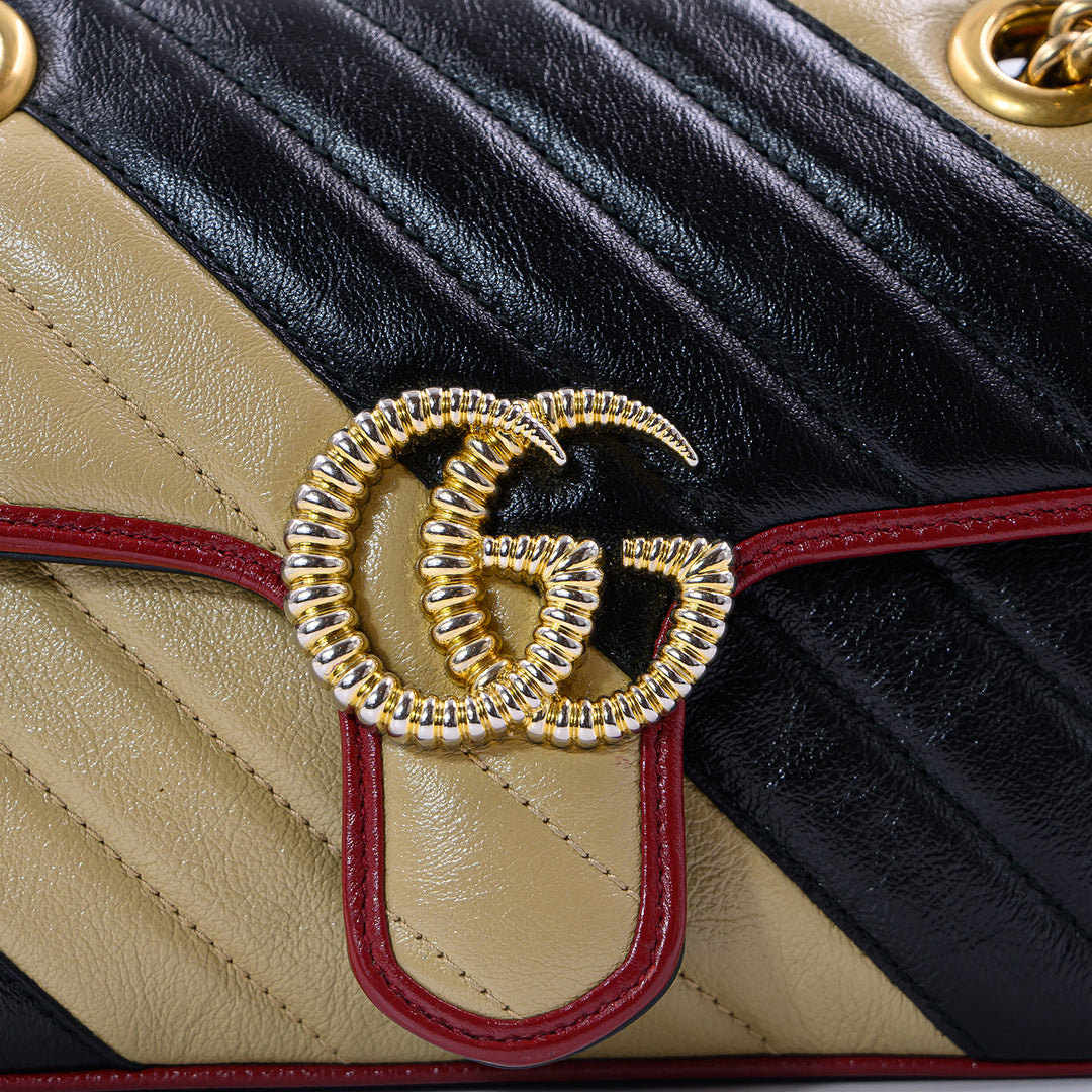 GUCCI GG Marmont Tricolor Shoulder Bag