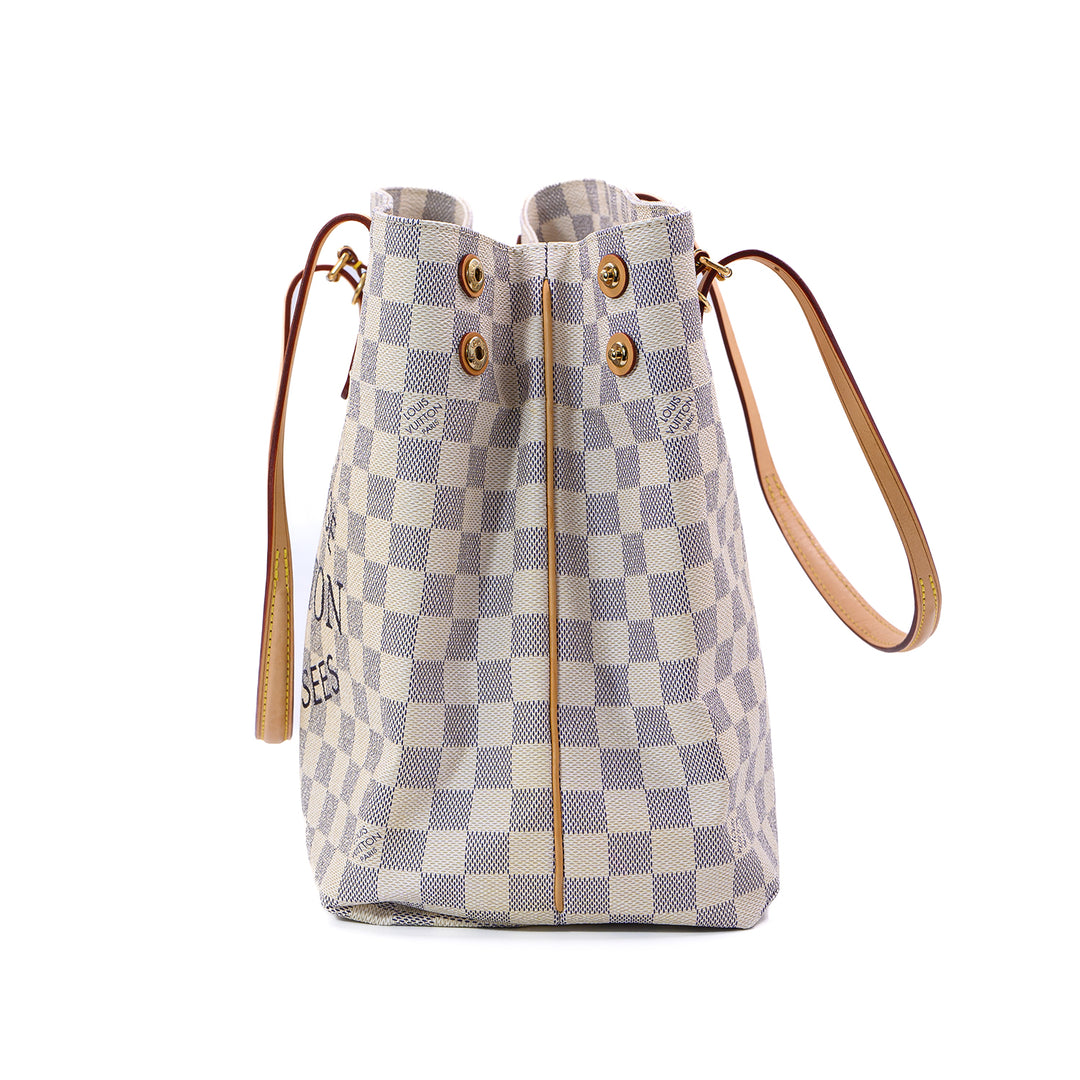 Louis Vuitton Damier Azur Canvas Articles De Voyage Cabas Adventure MM Bag