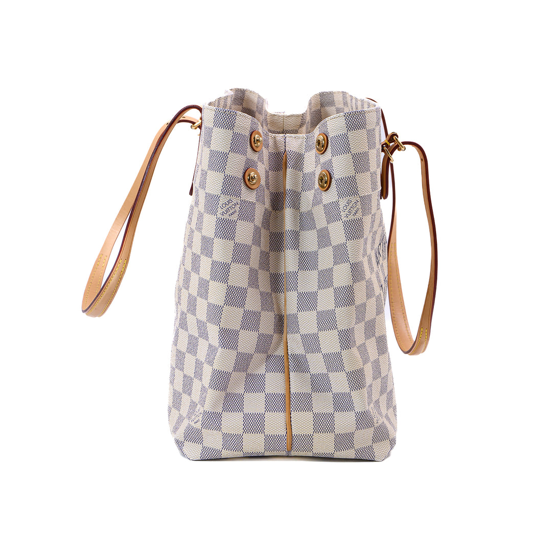 Louis Vuitton Damier Azur Canvas Articles De Voyage Cabas Adventure MM Bag