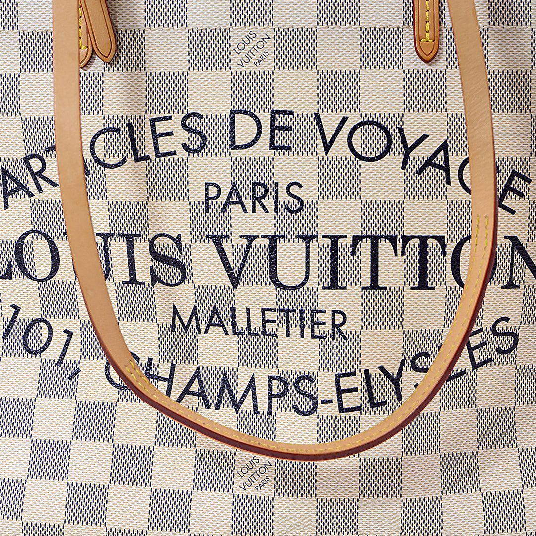 Louis Vuitton Damier Azur Canvas Articles De Voyage Cabas Adventure MM Bag