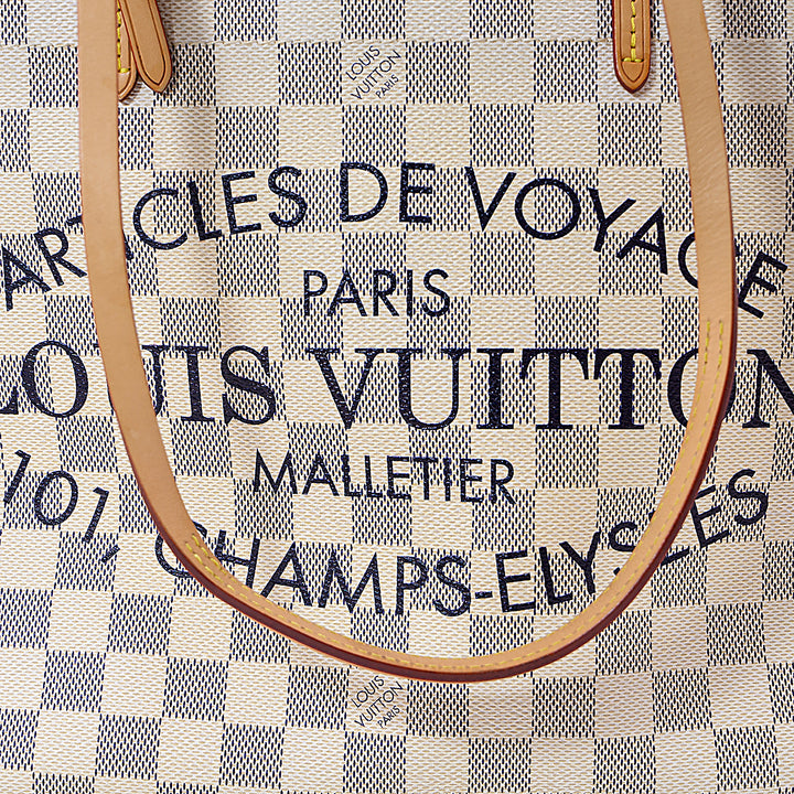 Louis Vuitton Damier Azur Canvas Articles De Voyage Cabas Adventure MM Bag