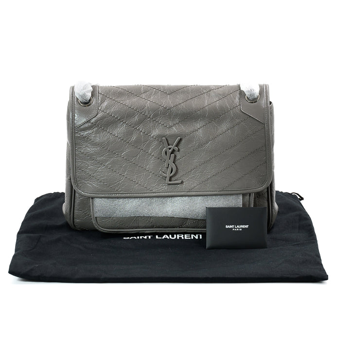 Saint Laurent Grey Nikki Shoulder Large bag