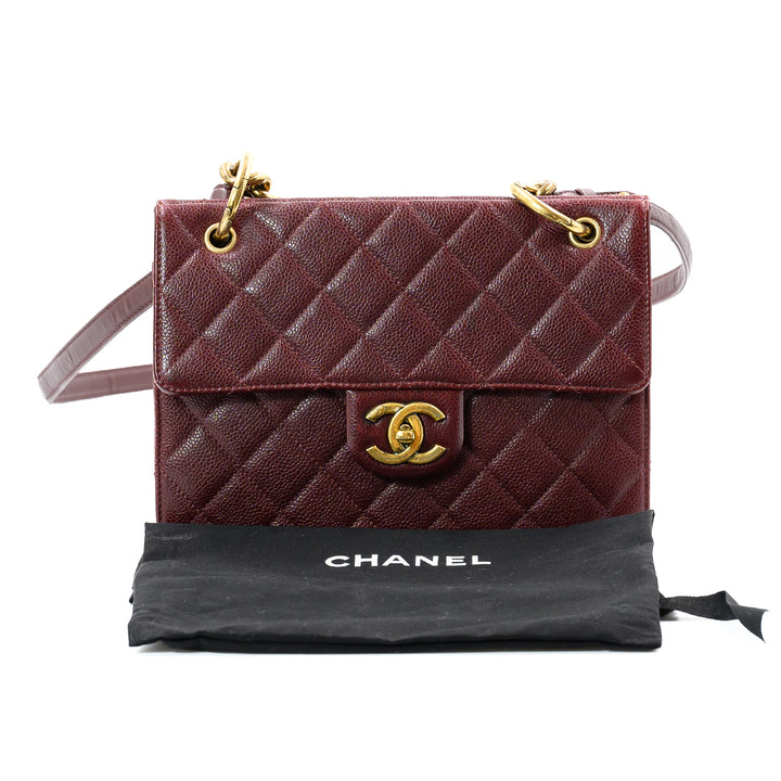 Chanel Burgundy Medium Retro Class Flap Bag