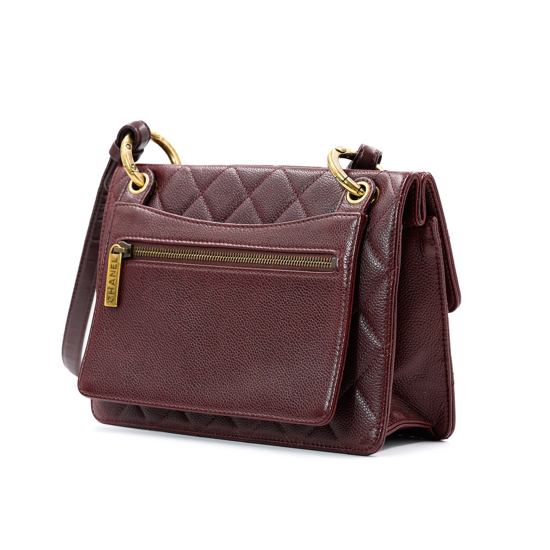 Chanel Burgundy Medium Retro Class Flap Bag