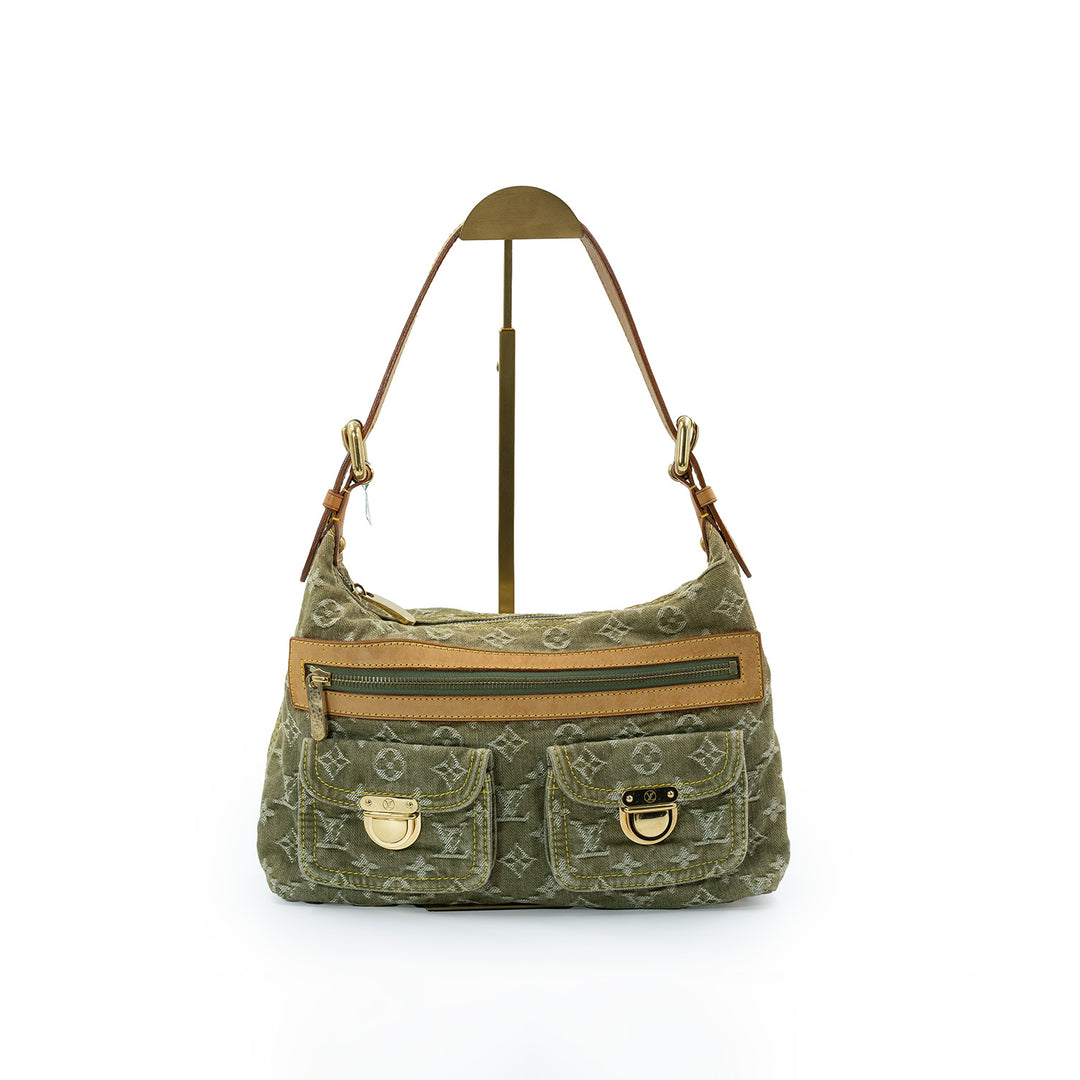 Louis Vuitton Green Monogram denim Buggy Pm Shoulder bag