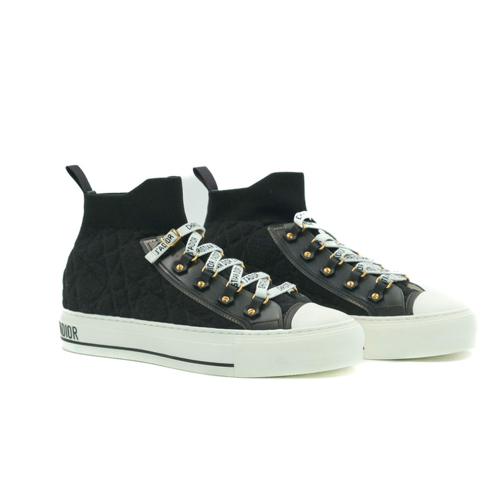 Dior Black/White Technical Knit and Leather Walk'n'Dior Sneakers