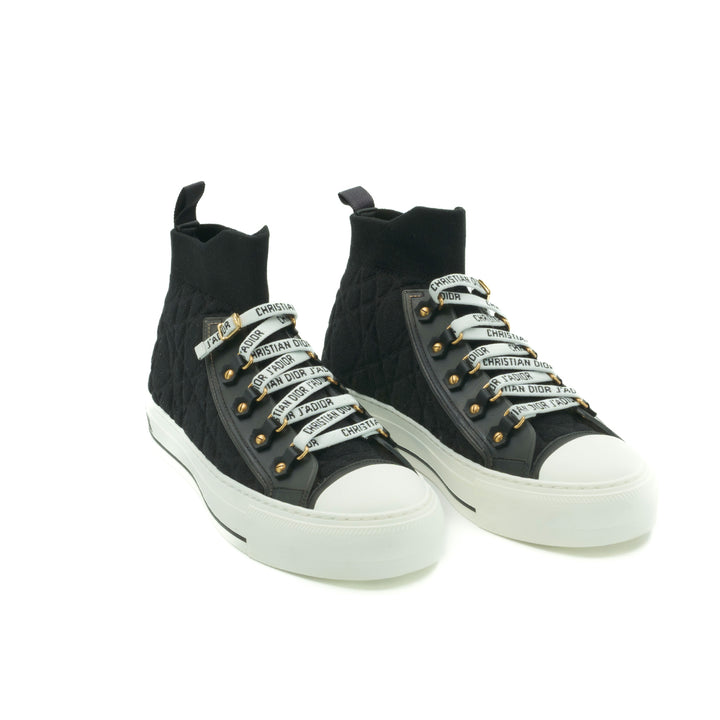 Dior Black/White Technical Knit and Leather Walk'n'Dior Sneakers