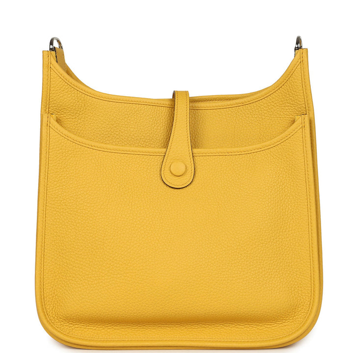 Hermès  Evelyne Yellow 29 Clemence Palladium Hardware