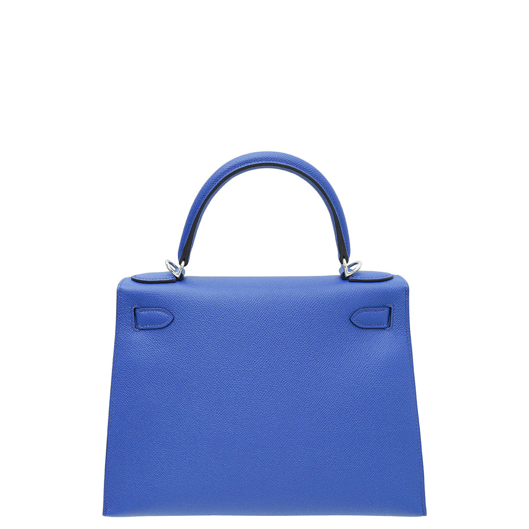 Hermès Kelly 28 Handbag In Electric Blue Epsom Leather Bag