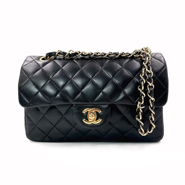 Chanel Black Quilted Leather Small Classic Double Flap Bag