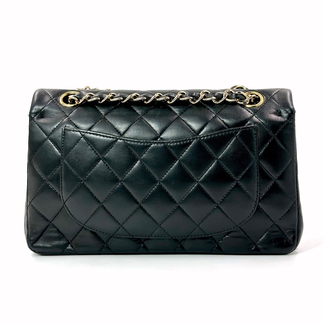 Chanel Black Quilted Leather Small Classic Double Flap Bag