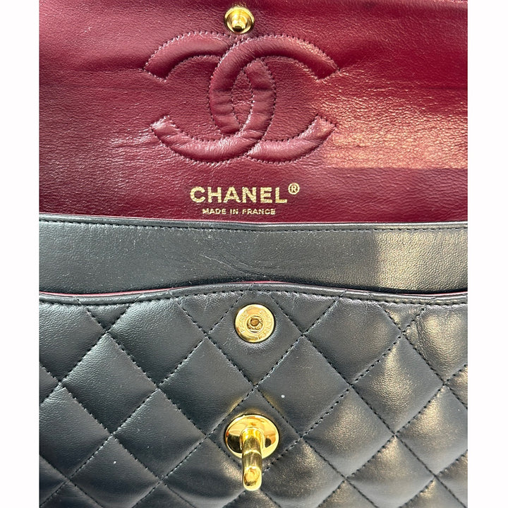 Chanel Black Quilted Leather Small Classic Double Flap Bag