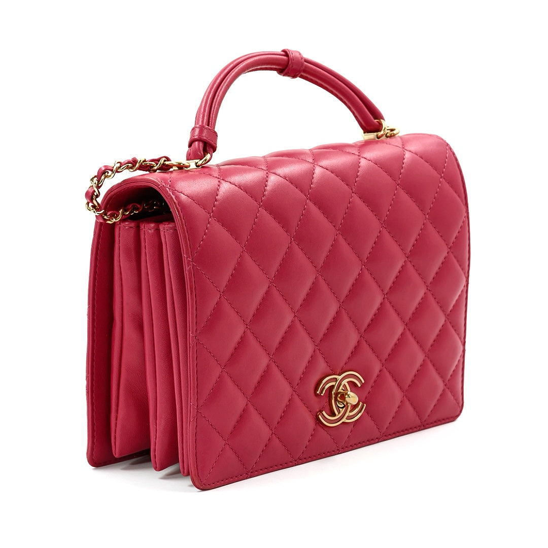 Chanel Pink Lambskin Quilted Small Citizen Chic Flap Bag