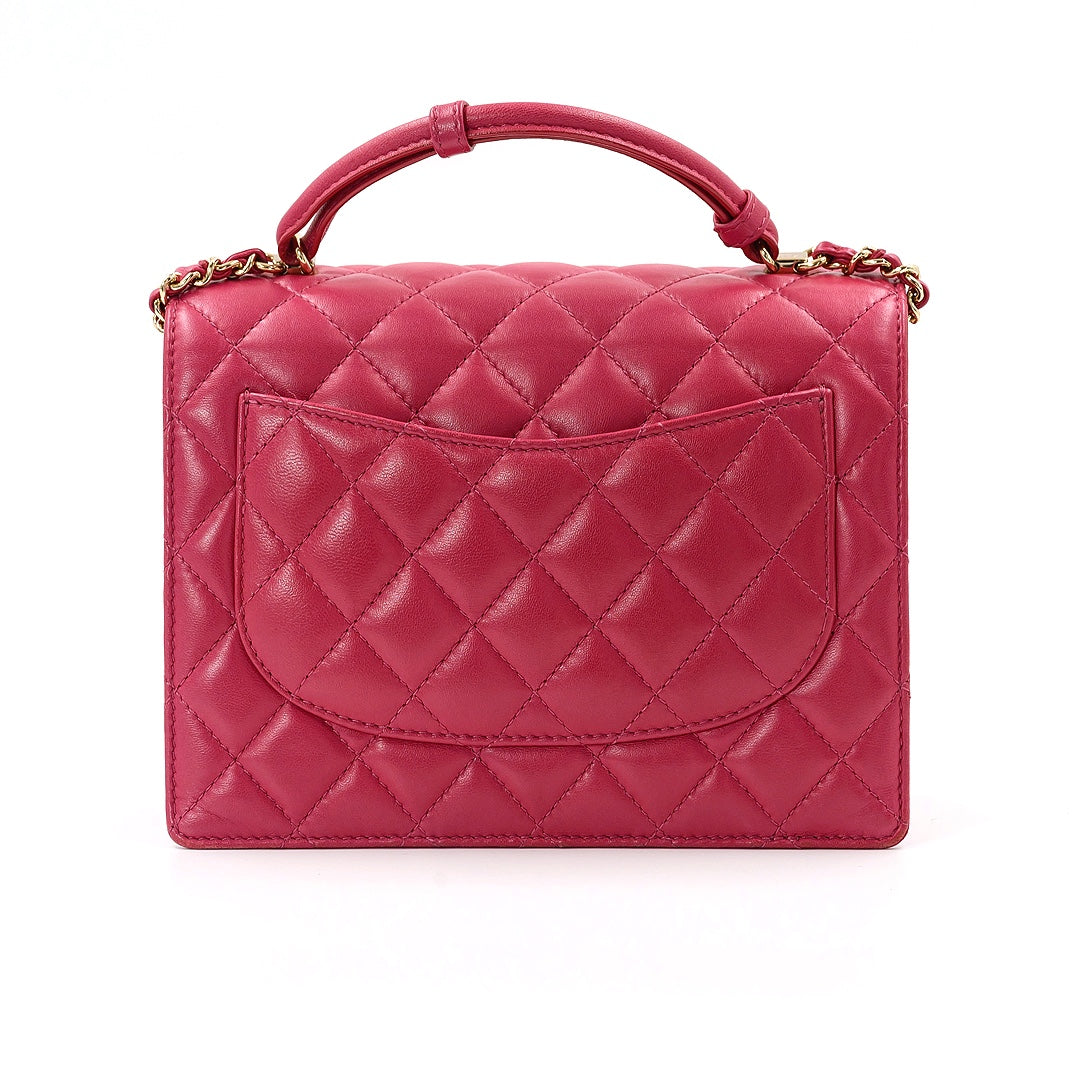 Chanel Pink Lambskin Quilted Small Citizen Chic Flap Bag