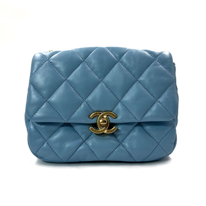 Chanel Blue Leather Candy Chain Flap Bag