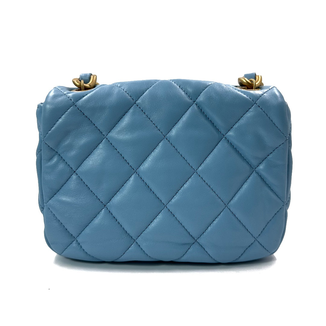 Chanel Blue Leather Candy Chain Flap Bag