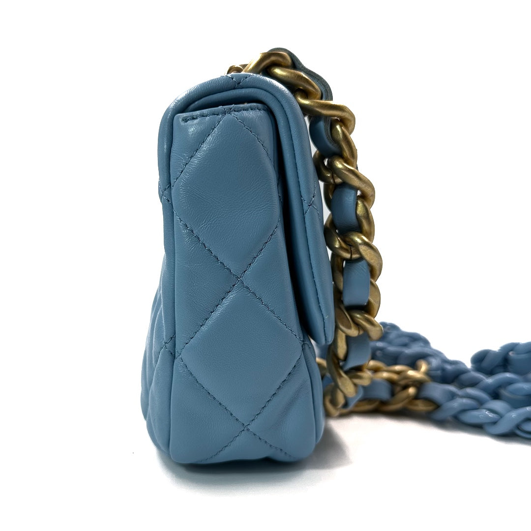 Chanel Blue Leather Candy Chain Flap Bag