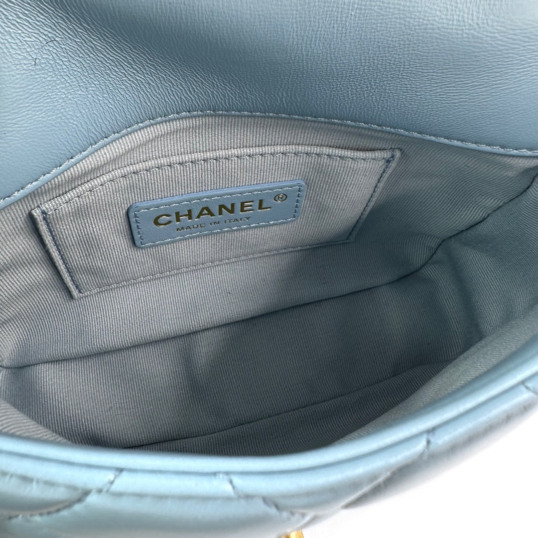 Chanel Blue Leather Candy Chain Flap Bag