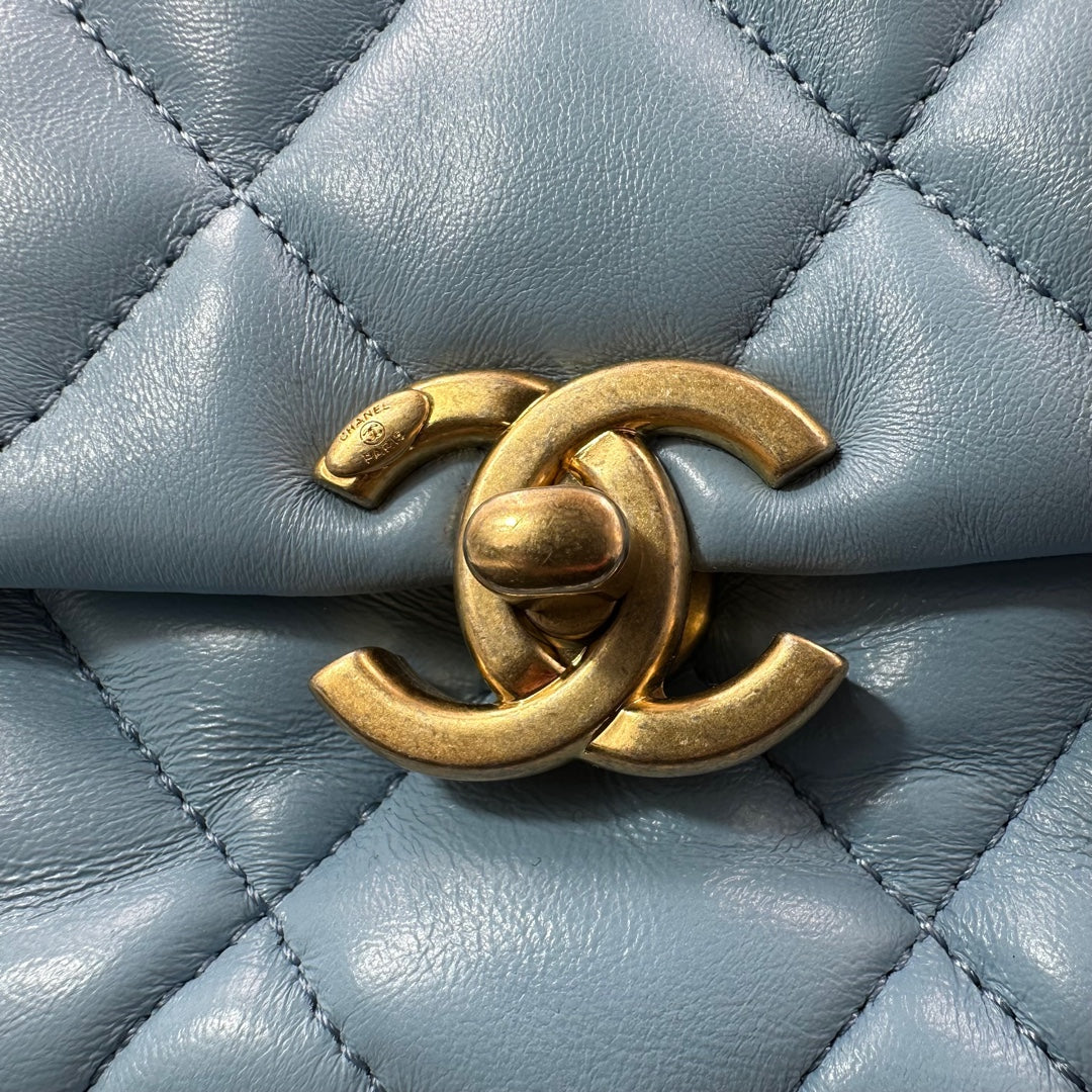 Chanel Blue Leather Candy Chain Flap Bag