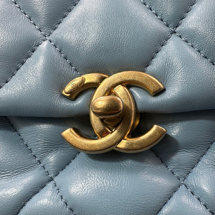 Chanel Blue Leather Candy Chain Flap Bag