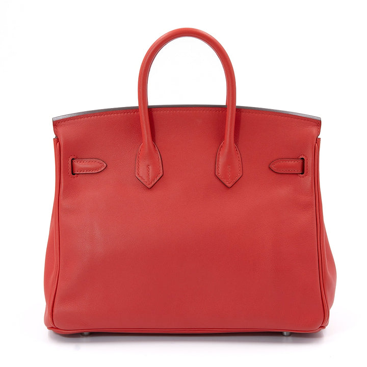 Hermès Birkin 25 Red Swift Palladium Hardware Bag