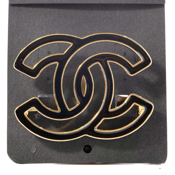 Chanel Black & Gold Brooch