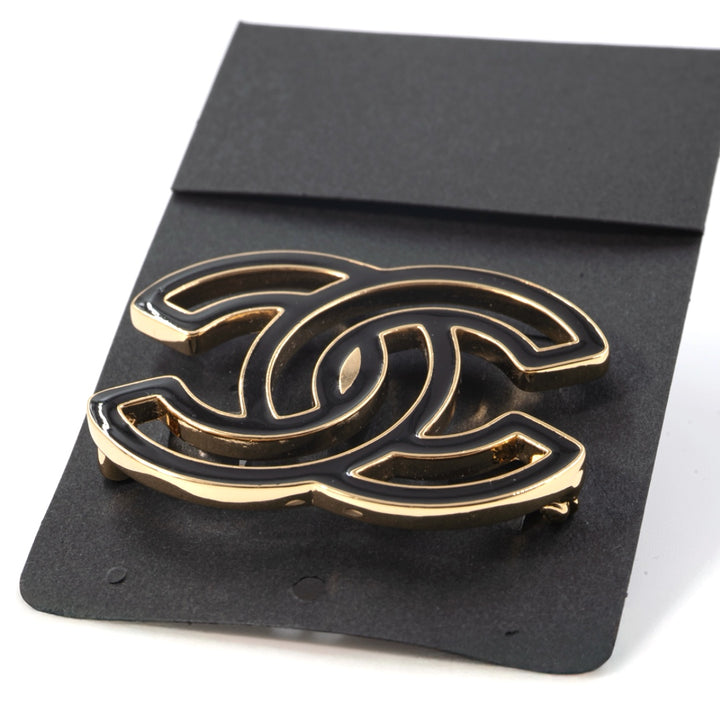 Chanel Black & Gold Brooch