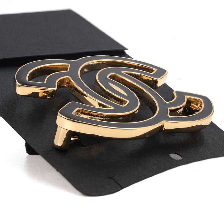 Chanel Black & Gold Brooch