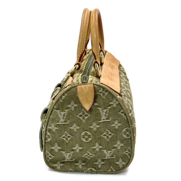 Louis Vuitton Green Monogram Denim Neo Speedy Handbag