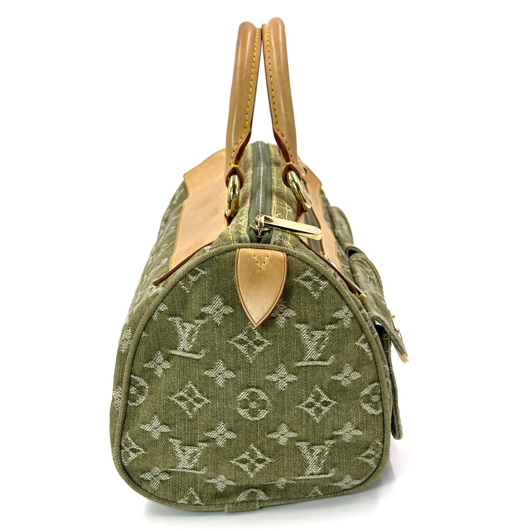 Louis Vuitton Green Monogram Denim Neo Speedy Handbag