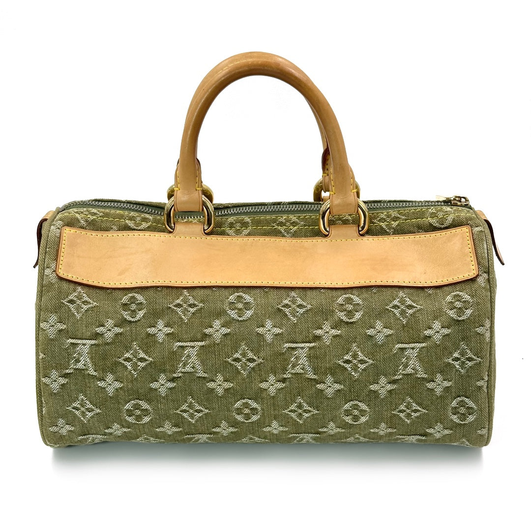 Louis Vuitton Green Monogram Denim Neo Speedy Handbag