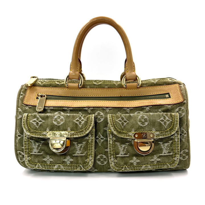 Louis Vuitton Green Monogram Denim Neo Speedy Handbag