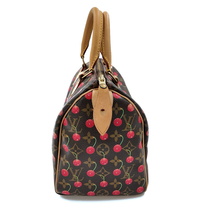 Louis Vuitton Cherry Speedy 25 Handbag