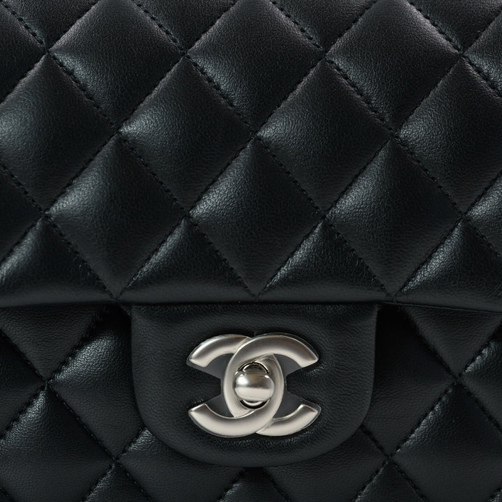 Chanel Black Quilted Leather Small Classic Double Flap Bag