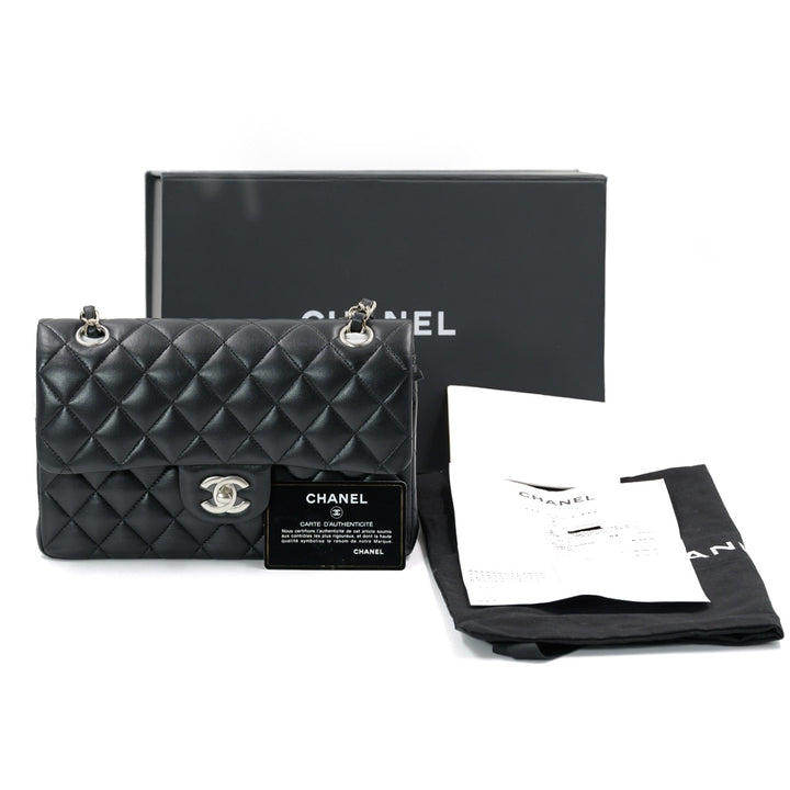 Chanel Black Quilted Leather Small Classic Double Flap Bag