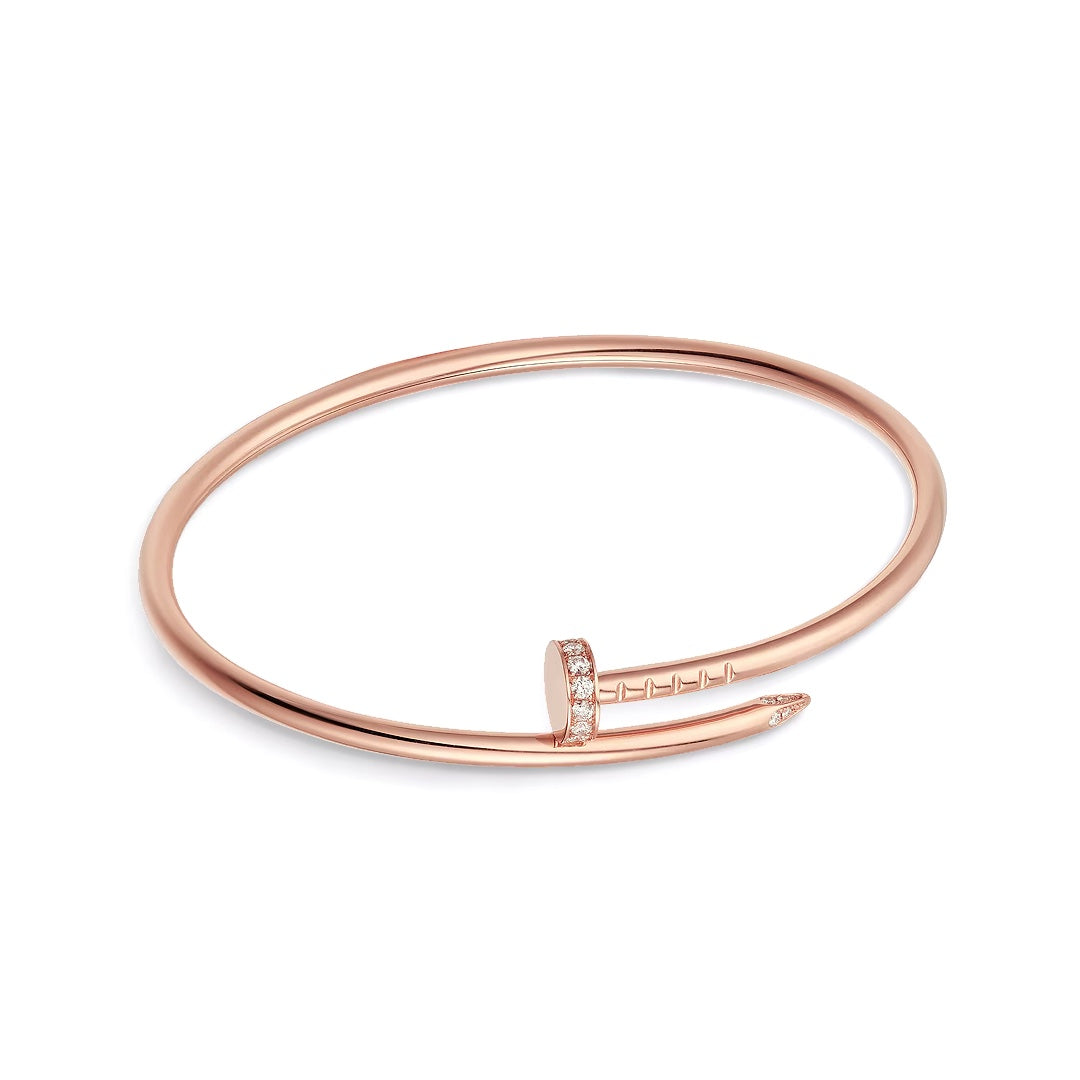 Cartier Juste un Clou bracelet Small Model 18K Rose Gold, Diamonds