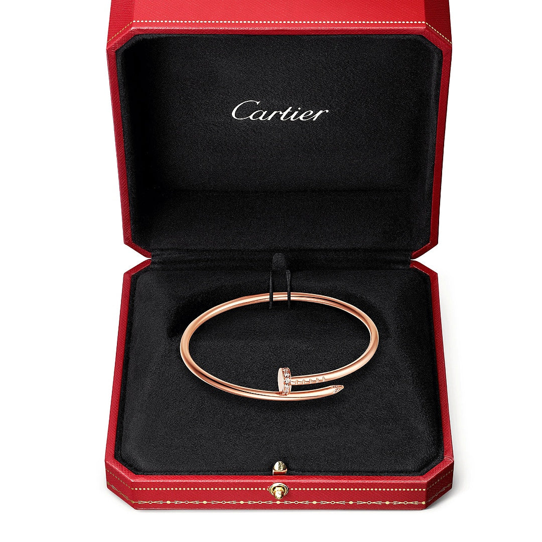 Cartier Juste un Clou bracelet Small Model 18K Rose Gold, Diamonds