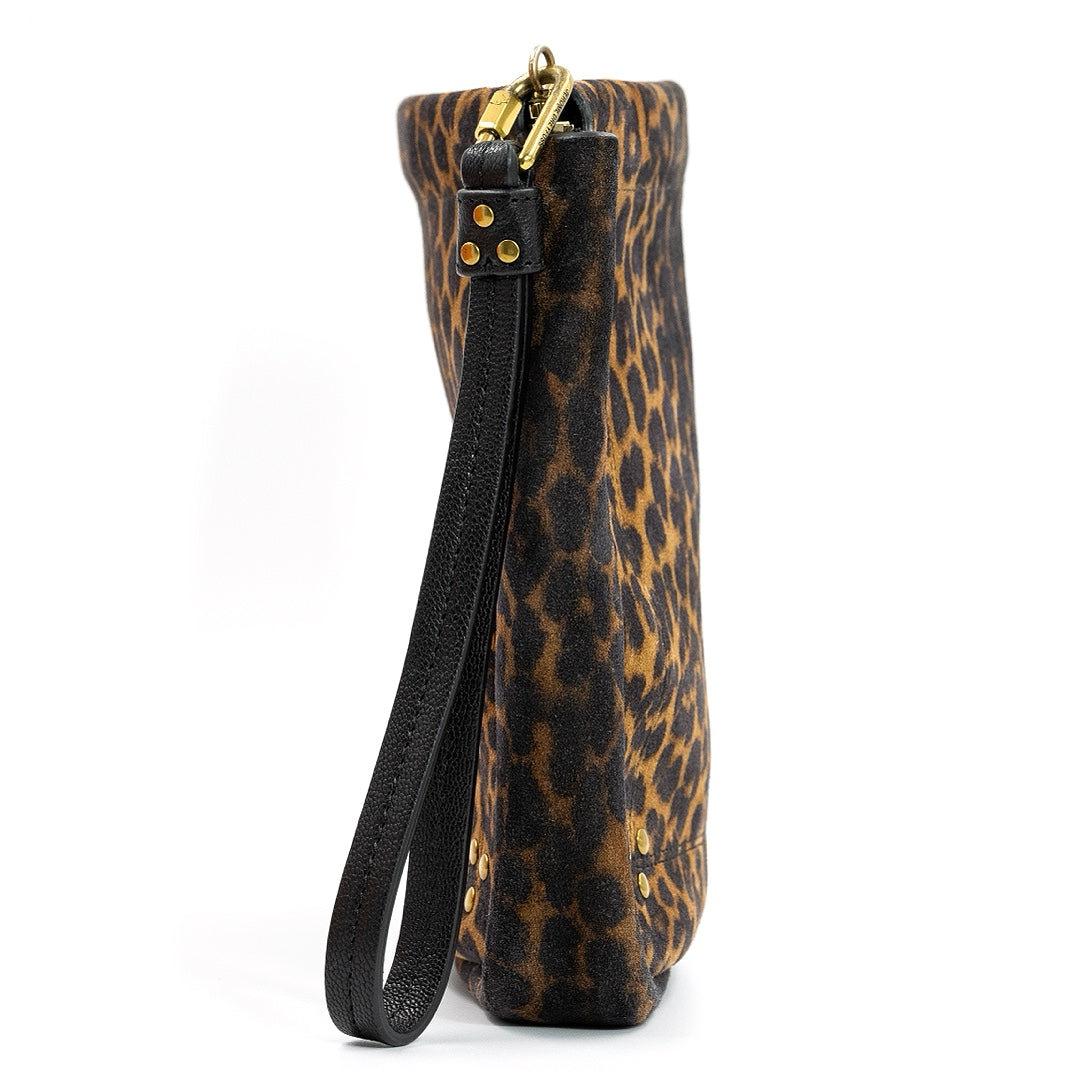 Jerome Dreyfuss Clap L leopard-print clutch bag